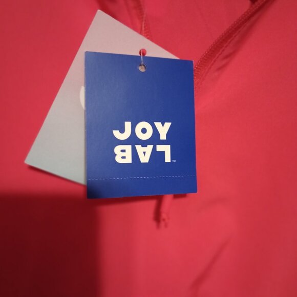 NEW JoyLab™ Women's Woven Piped 1/2 Zip Windbreaker Coral Rose Small - Picture 7 of 8